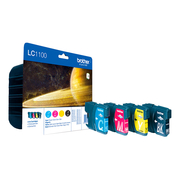 Brother LC1100  Value Pack of 4 Ink Cartridges Original