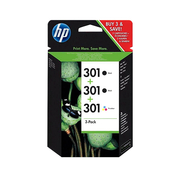 HP 301 Multicolour Pack 2 Black and 1 Colour Ink Cartridges Original