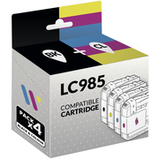 Compatible Brother LC985 Pack of 4 Ink Cartridges