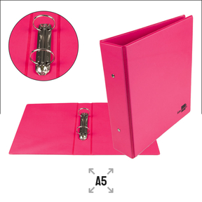 Liderpapel A5 Ring Binder - 2 Rings (Pink)