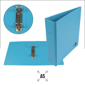 Liderpapel A5 Ring Binder - 2 Rings (Blue)