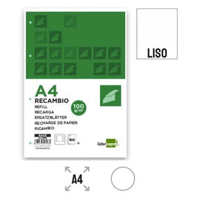 Liderpapel Paper Refill 100 g Smooth (4 Hole punched)