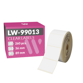 Dymo LW-99013 Transparent Compatible Labels (36.0x89.0 mm – 260 Pcs.)
