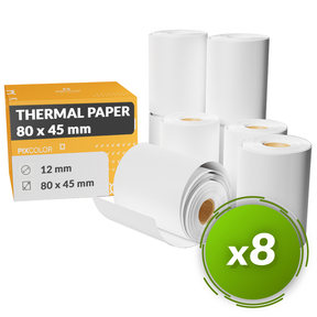 PixColor Thermal Paper 80x45 mm (Pack 8 Pcs.)