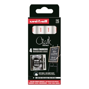 Uni‑Ball Chalk Marker 4 pcs Liquid Chalk Markers
