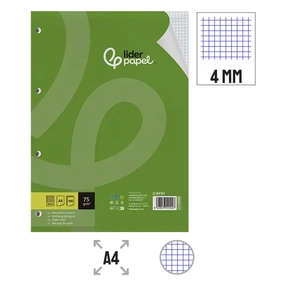 Liderpapel Refill Paper 75 g 100 Sheets Squared 4 mm