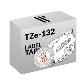Compatible Brother TZe-132 Red/Transparent