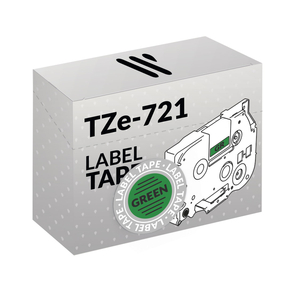 Compatible Brother TZe-721 Black/Green