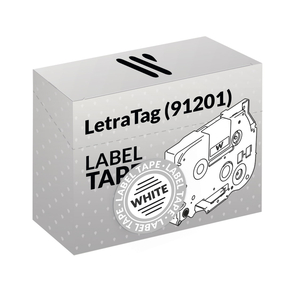 Compatible Dymo LetraTag (91201) Black/White