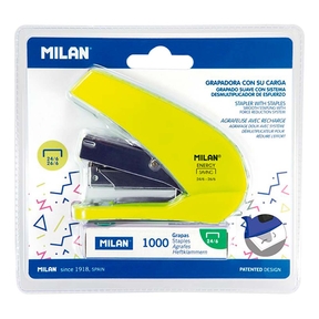 Milan Energy Compact Stapler (Yellow)