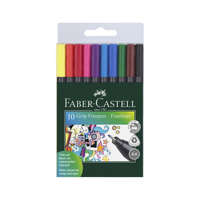 Faber-Castell Grip Finepen (Box 10 pcs.)