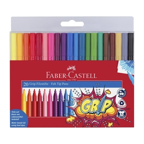 Faber-Castell Grip Felt Tip Pens (Box 20 pcs.)