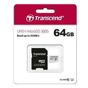 Transcend microSD UHS-I 300S (+Adapter) 64GB