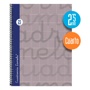 Lamela Notebook Hard Cover Quarter 2,5 mm (Gray)