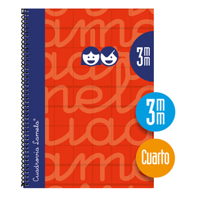 Lamela Hard Cover Notebook Quarter 3 mm (Red)