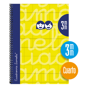 Lamela Hard Cover Notebook Quarter 3 mm (Yellow)