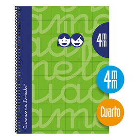 Lamela Hard Cover Notebook Quarter 4 mm (Green)