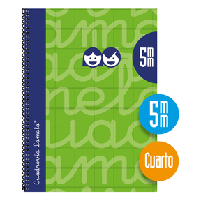 Lamela Hard Cover Notebook Quarter 5 mm (Green)