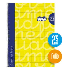 Lamela Hard Cover Notebook Folio 2,5 mm (Yellow)