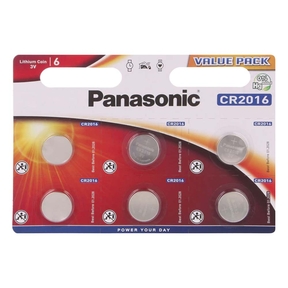 Panasonic Lithium Power CR2016 (6 Pcs.)