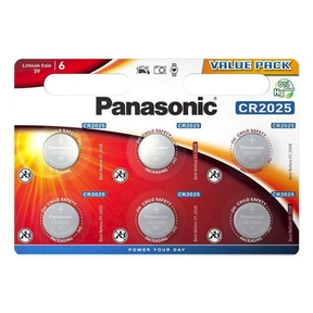 Panasonic Lithium Power CR2025 (6 Pcs.)