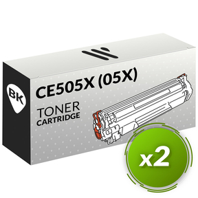 HP CE505X (05X) Pack  of 2 Toner Compatible