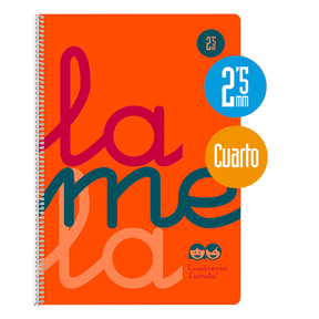 Lamela Notebook Polypropylene / Quarter 2,5 mm (Orange)