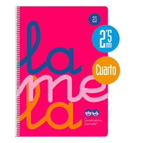 Lamela Notebook Polypropylene / Quarter 2,5 mm (Pink)