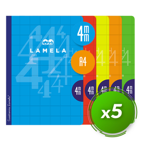 Lamela Notebook 50 Sheets / A4 4 mm (5 Pcs. Assorted)