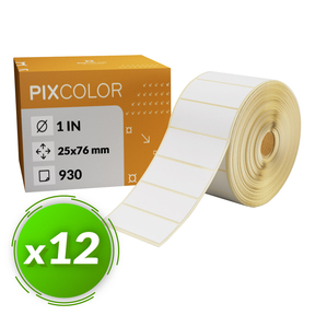 PixColor Desk Labels 25x76 Thermal Labels (Pack 12)
