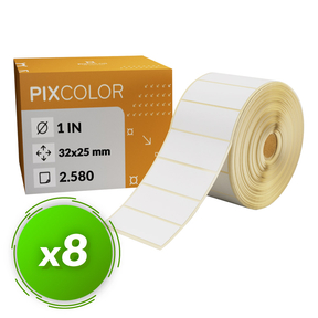 PixColor Desk Labels 32x25 Thermal Labels (Pack 8)