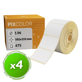 PixColor Desk Labels 102x152 Plus Thermal Labels (Pack 4)