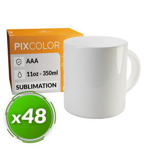 PixColor Sublimation Mug - Premium AAA Quality (Pack 48)