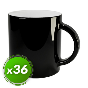 PixColor Magic Sublimation Mug - Premium AAA Quality (Pack 36) (Black)