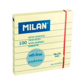 Milan Sticky Notes Lines 76 x 76 mm (100 sheets)
