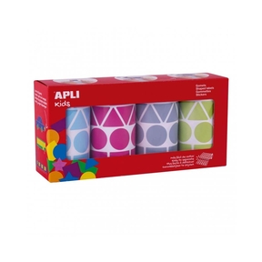 Apli Pack Gummies Rolls Geometric Figures (Square, Rectangular, Round and Triangular) 27 mm