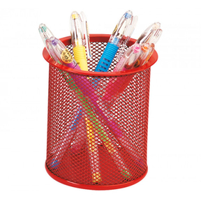 Q-Connect Pencil Tray Grid Pencil Holder (Red)