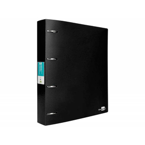 Liderpapel A4 File Keeper - 4 Rings (Opaque Black)