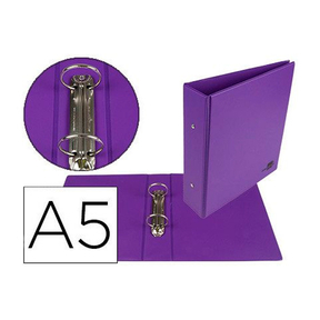 Liderpapel A5 Ring Binder - 2 Rings (Purple)