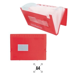 Liderpapel A4 Polypropylene Rubberised File Keeper (Red)