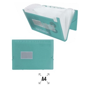 Liderpapel A4 Polypropylene Rubberised A4 File Keeper (Green)