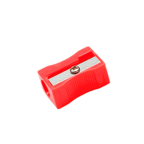 Simple Plastic Pencil Sharpener (Red)