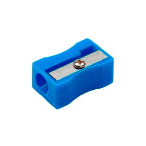 Simple Plastic Pencil Sharpener (Blue)