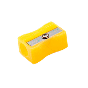 Simple Plastic Pencil Sharpener (Yellow)