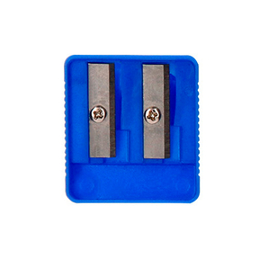 Double Plastic Pencil Sharpener (Blue)