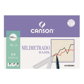 Canson A4 Graph Paper 12 Sheets